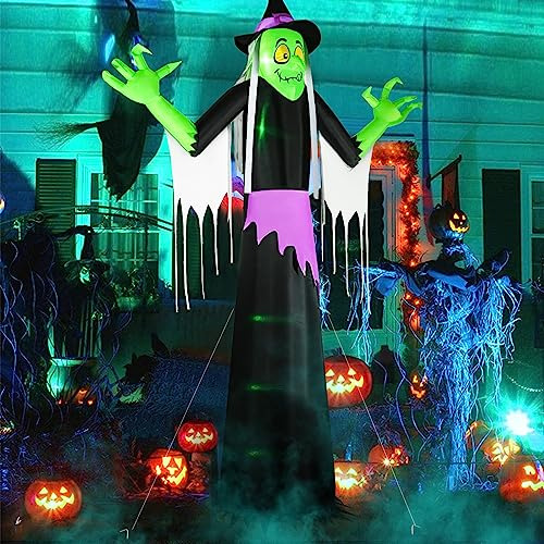 Bruja Inflable De Halloween, 10 Ft Bruja Gigante 91ldg