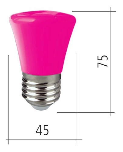 Lampara Led Guirnaldas 2w Color Purpura Rosa Verde Azul Blan