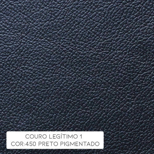 Sofá Reclinável Elétrico 303cm Guiana Couro Preto Gran Belo