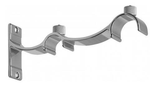 Kit Varão Duplo Deslizante Wave 28mm/19mm 1,60m Alumínio Cor Cromado