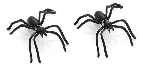 Aretes Araña Y Murcielago Negro Para Fiestas Halloween Disfr