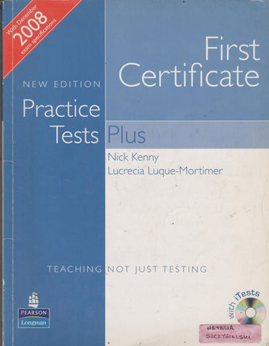 First Certificate Practice Test Plus 