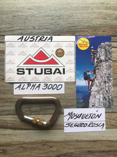 -mosquetón-stubai-austria-alpha 3.000- 30 Kn- Seguro Rosca -