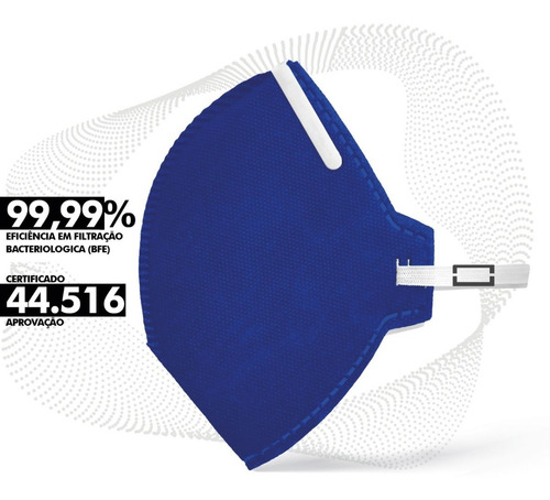 Imagem 2 de 3 de 200un Máscaras Pff2 N95 Direto Da Fabrica!! - Atacado - Azul