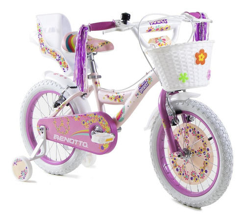 Imagen 7 de 9 de Bicicleta Cross Flower Power Benotto, Canasta Y Asiento