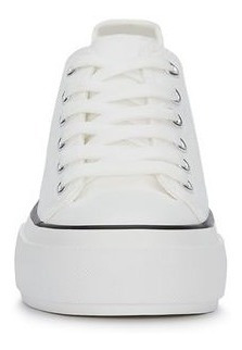 Imagen 3 de 5 de Tenis Andrea Sneaker Plataforma Dama Alta Comodo Blanco
