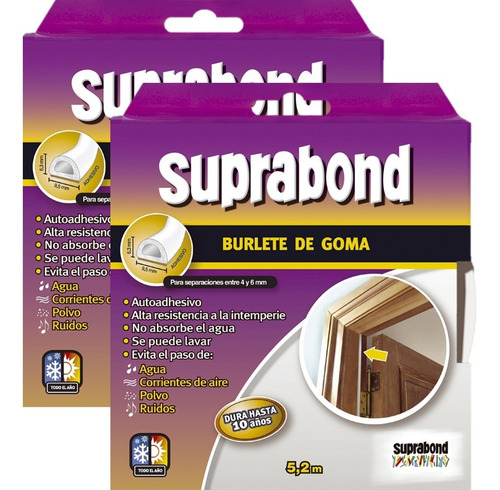 Burletes Autoadhesivos De Goma Perfil D Color Blanco