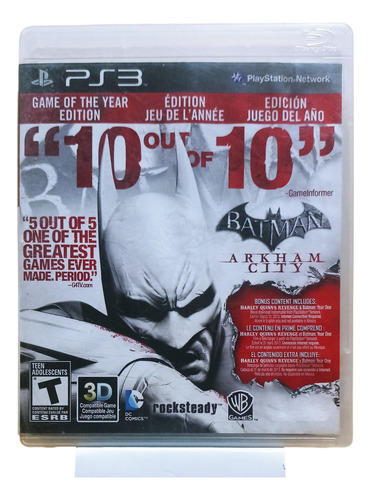Batman: Arkham City Ps3 - Colección Batman, Edición 2012 (Usado)