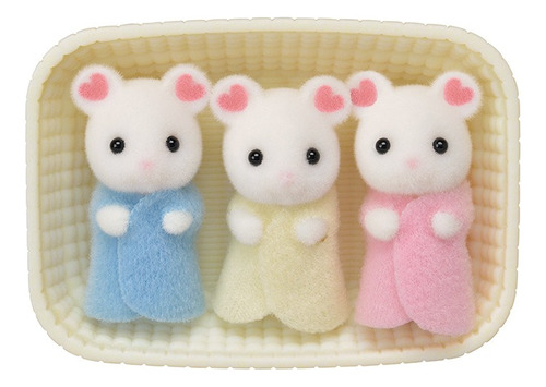 Sylvanian Families Trigêmeos Rato Marshmallow Epoch 5337