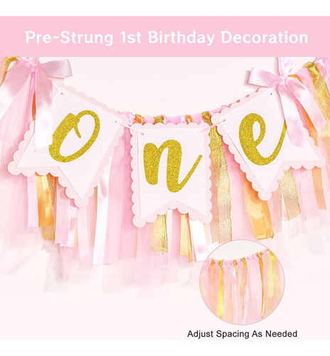 Anwyll 1st Highchair Banner Corteládula, Primer Cumpleaños