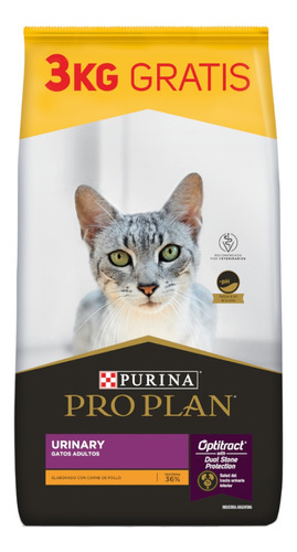 Pro Plan OptiTract Urinary alimento para gato adulto sabor pollo y arroz en bolsa de 18kg