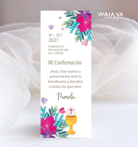 Imagen 8 de 10 de Tarjetas Confirmación Nenas Señalador X 3u