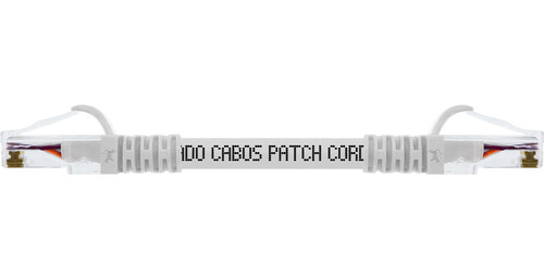 Kit 10 Unidades Patch Cord Cat6 100% Cobre 15cm Branco