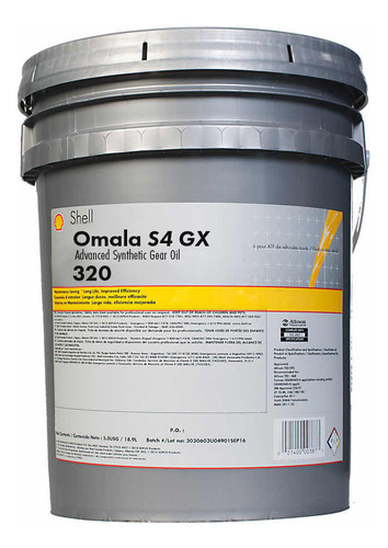 Shell Omala S4 Gx 320 Lubricante Sintético P/ Engranajes