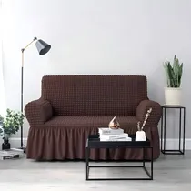 Comprar Forro Para Muebles Sofás Ajustable 2 Puestos Marrón