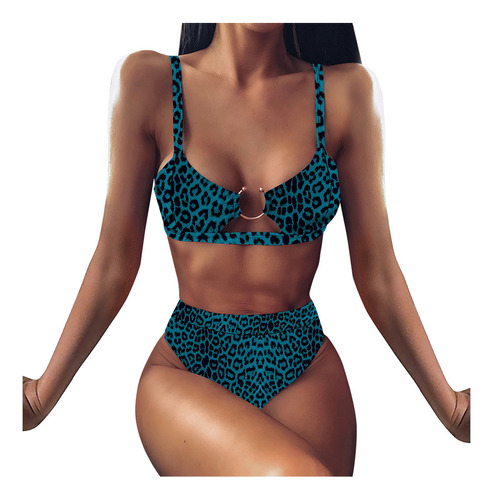 Bikini Acolchado Con Anillos Para Mujer Sexy, Traje De Baño