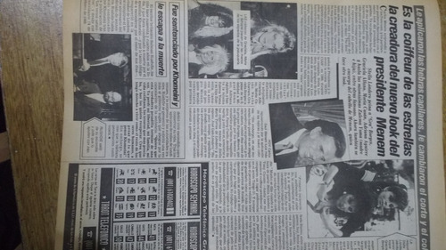 Semanario 662 Stella Londero Peluquera De Famosos Menem 1992