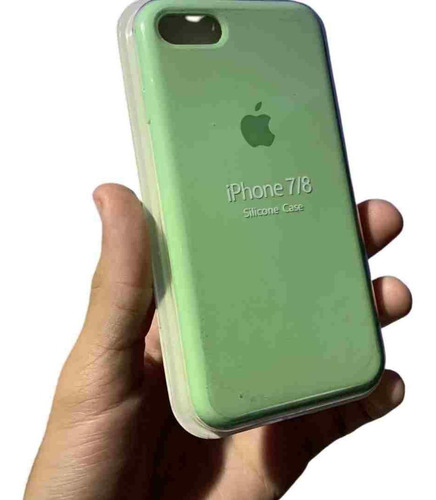 Capa Case Apple Silicone Para iPhone 7 8 - Verde