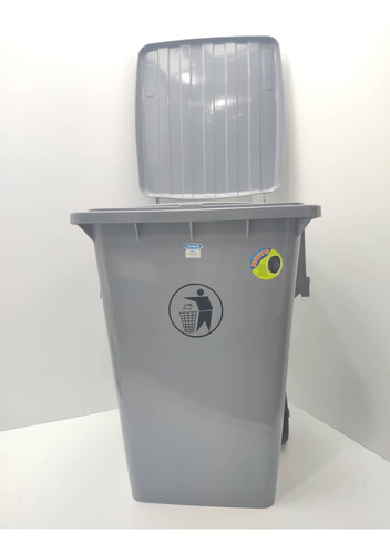 Imagen 4 de 4 de Papelera Pipote Tobo Basura Plastico 200l Manaplas 2483 Xavi