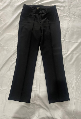 Pantalon Ancho Negro De Vestir De Mujer Talle 3