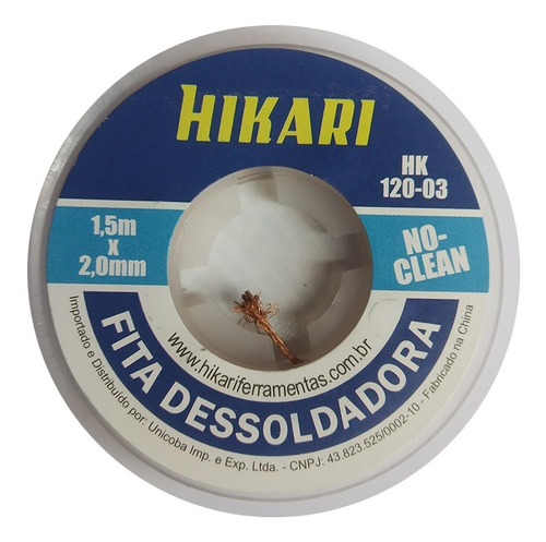 Imagem 1 de 1 de Fita Dessoldadora - Malha Hikari Hk120 - 1,5m 2,0mm