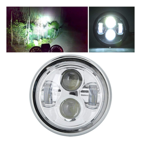 Faro Redondo Estilo Retro Para Motocicleta Cg125 Gn125