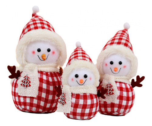 3 Piezas Muñecos De Peluche Navideños Adornos Familiares