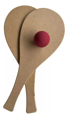 Pelota Paleta Playa Juego Tenis Padel Playera De Madera