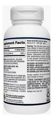 Members Mark Vitamina D3 50 Mcg (2000 Iu) Con 400 Softgels