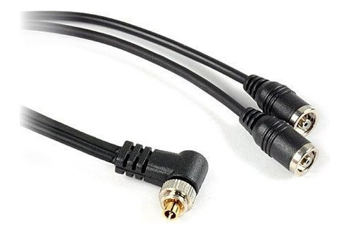 Dslrkit Flash Pc Sync Splitter Cord Cable 1 Pc Macho A 2 Pc