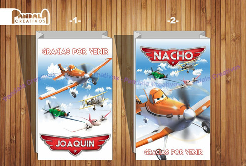 Bolsitas Para Sorpresitas Aviones De Disney X10 Unid