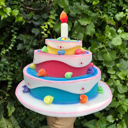 Gorro Myfunnyhats Torta Para Niños Color En Goma Espuma Gorro Fiesta G