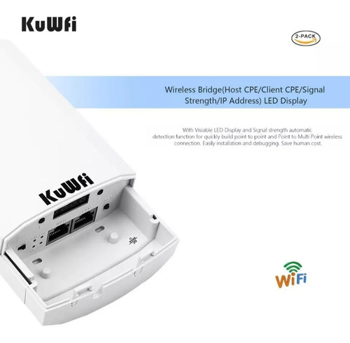 Antena Wi Fi/cpe 2.4ghz Kuwfi 300 Mbps Antena Longo Alcance