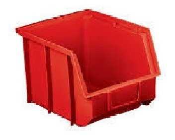 Caja Apilable Practic Box Pequena, Rojo 11x14x21 Cm, 4 Unds