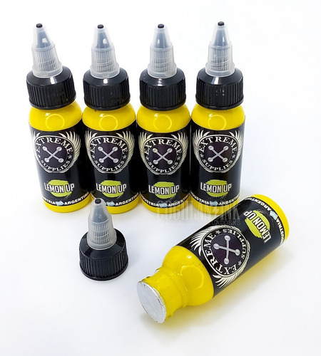 Imagen 2 de 7 de Tinta Tattoo Extreme Lemon Up X 1oz Tatuajes Tatuar