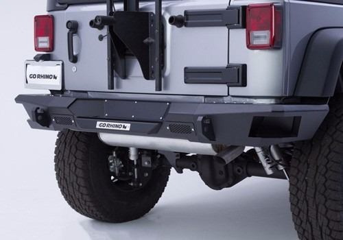 Imagen 2 de 3 de Defensa Trasera Go Rhino Brj80 Jeep Wrangler 2007/2018 Full Color Negro