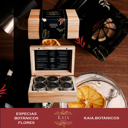 Combo Regalo Bartool Malaria Gin Caja Kaia X6 Botanicos