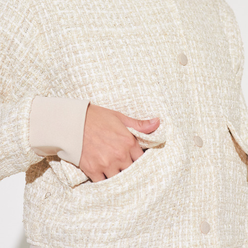 Campera Mujer Kevingston Bomber Ariz Poliester Beige
