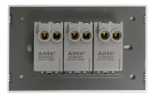 Interruptor Triple 9/12 Pared Blanco 16a 250v Certi. Sec