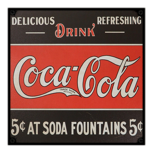 #127 - Cuadro Decorativo Vintage / No Chapa Coca Cola Cartel
