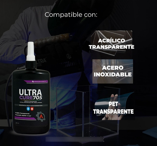 Imagen 5 de 6 de Caja De Ultracure® 705, Adhesivo Uv De Alta Viscosidad