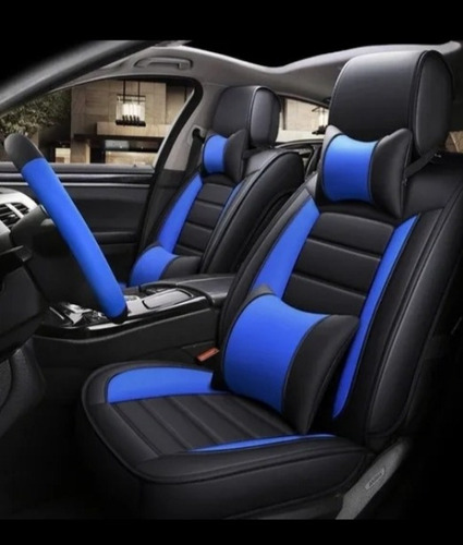 Forros Cojines Azul Con Negro Luxury Fiat Idea