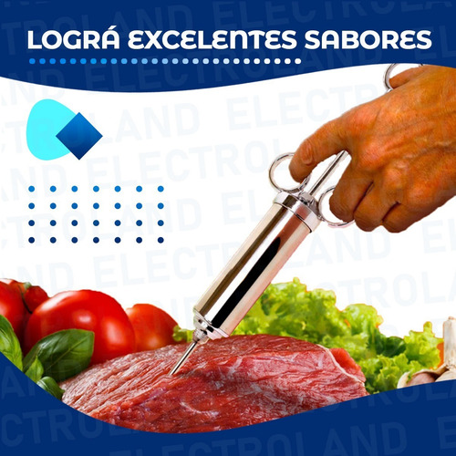 Jeringa Inyector Gastronomica Adobo Marinar Carne Acero Inox
