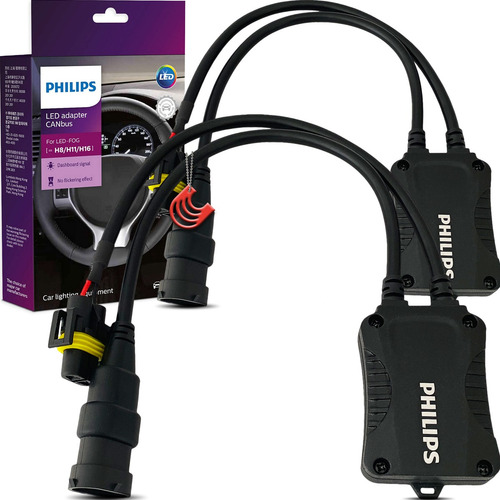 Imagem 1 de 5 de Par Kit Canceller Philips Canbus Led H8 / H11 / H16 12v