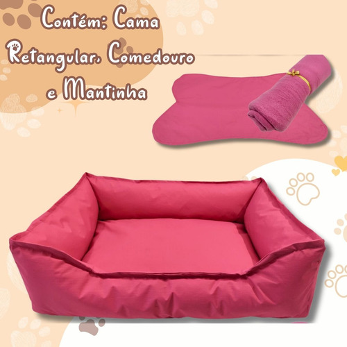 Kit Cama Caminha Pet Para Cachorro E Gato Lavável Tamanho M