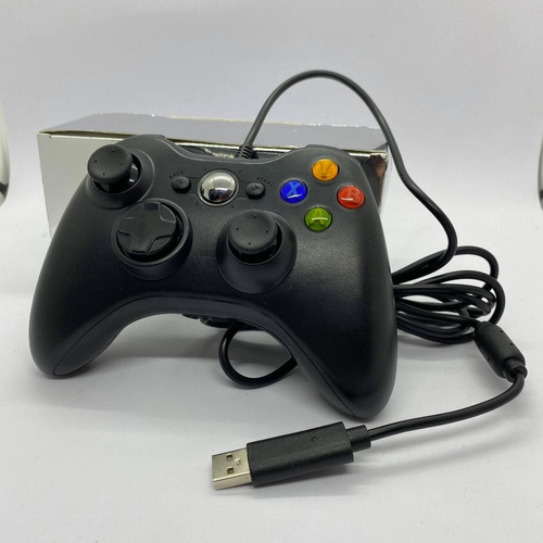 Joystick para Xbox 360 e PC Windows com cabo USB Vibra Cotas Cor Preto