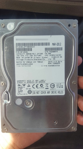 Disco Duro 500gb Sata 3.5 Para Pc Mesa, Dvr 100% Perfecto (Usado)