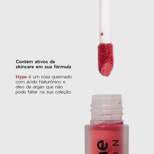 Mini Batom Líquido Rosa Matte Color My Lips Hype Océane