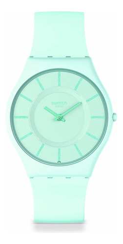 Reloj Swatch Turquoise Lightly De Silicona Ss08g107 Ss Color de la malla Turquesa Color del bisel Turquesa Color del fondo Turquesa
