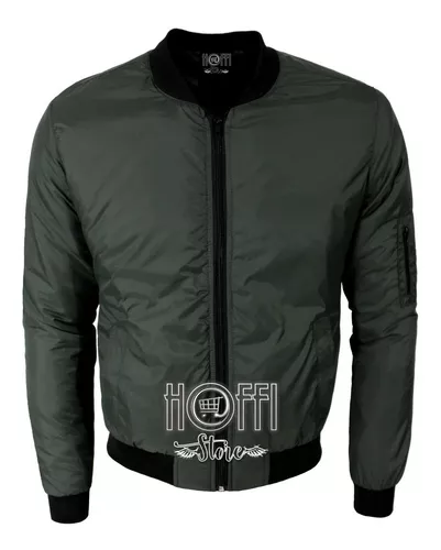 Bomber Hombre Bumper Bomper Piloto Verde Militar